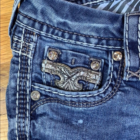 ROCK REVIVAL KERRY SKINNY RIPPED DISTRESSED JEANS - Picture 8 of 11